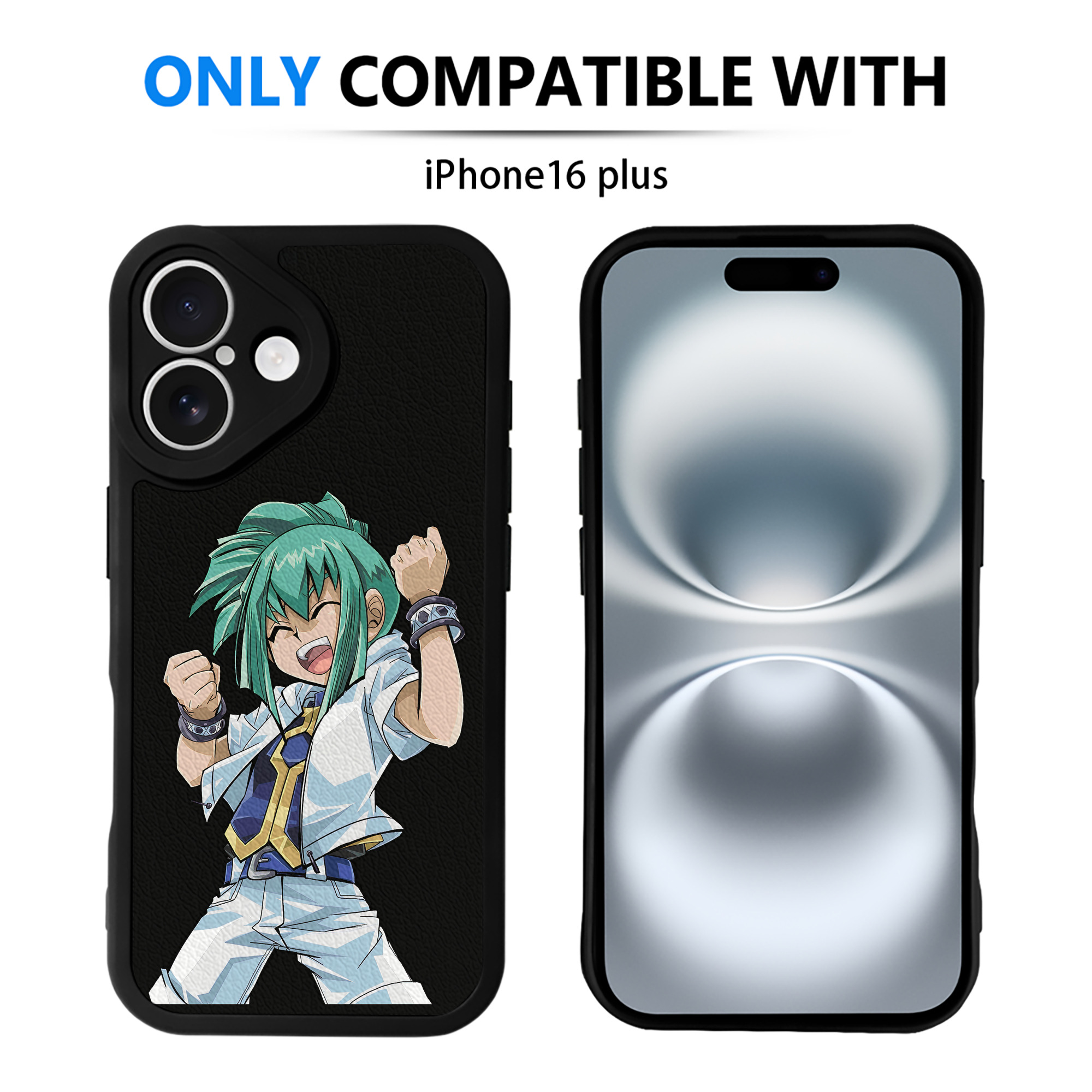 （画像用） 遊☆戯☆王 Yu-Gi-Oh! 【iPhone 16シリーズ対応】シリコンスマホケース（レザー調） 材質：シリコン